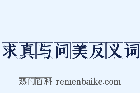 求真与问美反义词是什么意思的图片